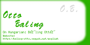 otto baling business card